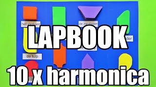 LAPBOOK maken  10X harmonica [upl. by Ahilam840]