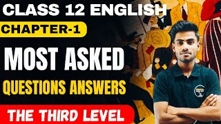 The Third Level Question Answer  Class 12 English Vistas Chapter1 Most Important Question Answer [upl. by Elstan]