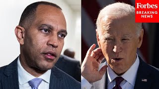 Hakeem Jeffries Asked Point Blank If Biden Is A Liability For Vulnerable House Democrats In Election [upl. by Ahseka]