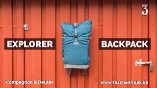 Taschenfreak  Compagnon Explorer Backpack  die ganz neuen mit Deuter Tragesystem [upl. by Nahgrom]