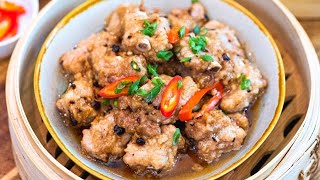 Cantonese Ribs with Black Bean Sauce Recipe Dim Sum Style [upl. by Shea]