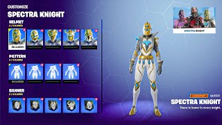 NEW Customizable Spectra Knight Skin Showcase  Fortnite Season OG [upl. by Itirp646]