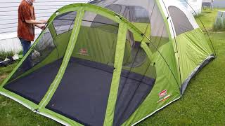 Coleman Evanston 6 Person Tent Review Setup [upl. by Rawna]