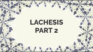 Want to treat angriness amp suspiciousness of a person  Lachesis Part  2 English [upl. by Fleta]