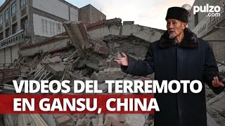 Terremoto en China deja más de 100 fallecidos videos del momento exacto del sismo  Pulzo [upl. by Opportuna]