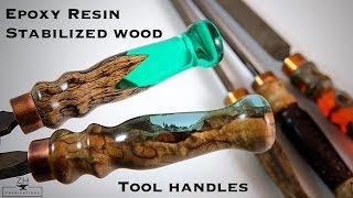 Epoxy resin amp stabilized wood tool handles [upl. by Notsnorb]