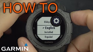 How to Change Garmin Instinct Language [upl. by Htims]