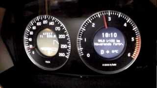 Volvo XC70 D5 185hp acceleration 0  100 kmh [upl. by Anesuza]