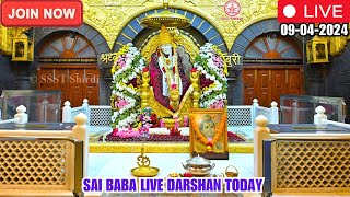 🔴Sai Baba Live Darshan Today  09 April 2024  Tuesday  Saibaba  Shirdilive ©️SSST [upl. by Lirpa]