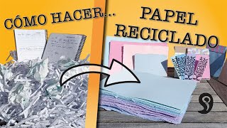 Como hacer PAPEL RECICLADO bien hecho y FÁCIL  PAPEL EN COMA [upl. by Aissatsana]