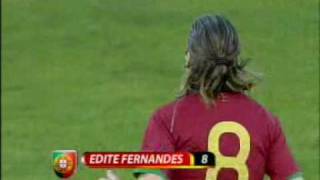 Edite Fernandes 8 Goal Portugal x Wales  Portugal Women National Team  ALGARVE 2009 [upl. by Kaufman]