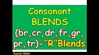 CONSONANT BLENDS  R blends [upl. by Marmion]