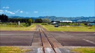 New Zealand  Gisborne Airport  Runway With a Railway Crossing [upl. by Oaks644]