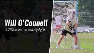 Will OConnell Summit 22 Goalie 202 Summer Lacrosse Highlights [upl. by Tanitansy]