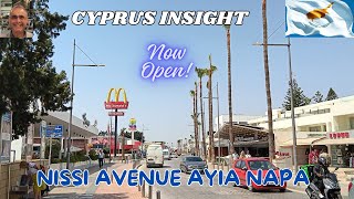 Nissi Avenue Ayia Napa Cyprus  What is Open in April [upl. by Lyda]