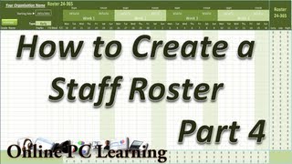 Roster  How to Create a Roster Template Part 4 [upl. by Arorua447]