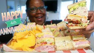 BUILD A COLD SANDWICH PLATTER WITH ME TURKEY AVOCADO CLUB HAM AND CHEESE CHICKEN SALAD [upl. by Antrim900]