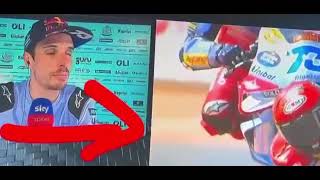 MotoGP incidente tra Alex Marquez e Pecco Bagnaia ad Aragon  Alex accelera invece di frenare [upl. by Wendi319]