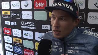 Jasper Philipsen  Interview at the finish  Classic BruggeDe Panne 2024 [upl. by Hui]