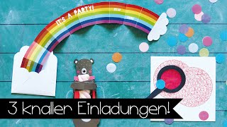 DIY BASTELN MIT KINDERN I EINLADUNGEN I KINDERGEBURTSTAG [upl. by Porte]