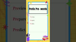 Prefixes  10 Prefix quotPrequot words  English Grammar  The Study Corner  shorts prefix [upl. by Patrice452]