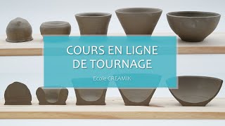 TOURNAGE POTERIE  Présentation Cours en ligne de lécole Créamik [upl. by Heriberto]