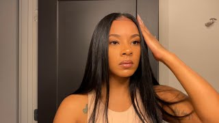 How To Natural Looking Middle Part Quick Weave DETAILED  How To Keep Your Natural Hair HEALTHY [upl. by Kanor545]