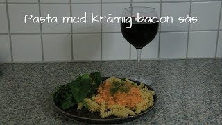 Pasta med krämig bacon sås [upl. by Alaehs]