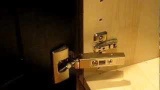 IKEA INTEGRAL Kitchen Cabinet Door Hinge How to clip and unclip and install [upl. by Rubbico]