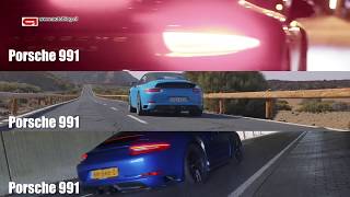 Porsche 991 vs 9912 vs 9912 GTS acceleration test [upl. by Ongineb]