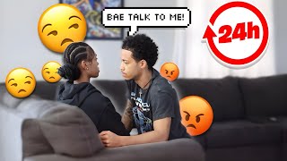 IGNORING MY BOYFRIEND FOR 24 HOURS PRANK💔 HE CRIED🥹 [upl. by Waldemar472]