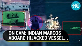 High Drama Aboard Hijacked Vessel Watch Indian Navy Marcos In Action Against Pirates Off Somalia [upl. by Kamat717]