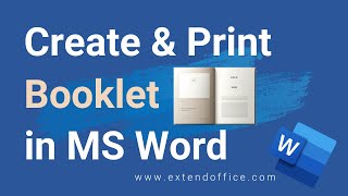 Create and print a booklet in MS Word – A stepbystep guide [upl. by Airogerg817]