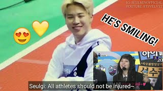 BTS Jimin reaction to Red Velvet Seulgi Aegyo  ISAC 2018 FANMADE [upl. by Irep800]