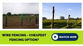 Wire Fencing  Cheapest Fencing Option Agriculture Fencing or Farm House Fencing [upl. by Dunlavy]