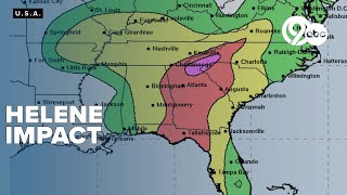 Hurricane Helene impact Flash flood risk as potential hurricane approaches landfall [upl. by Aerdnek889]