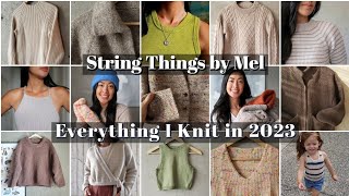 Everything I knit in 2023 and how much each one cost  try on  String Things by Mel [upl. by Ardiekal]