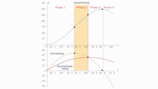 Volkswirtschaftslehre  4PhasenSchema Gesamt Durchschnitts und Grenzertrag [upl. by Yla437]