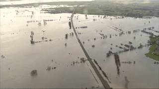 UK floods Somerset flood zone  video [upl. by Atilef]