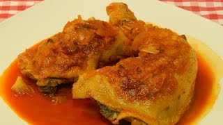 Pollo con salsa de pimentón receta fácil [upl. by Yeldarb]