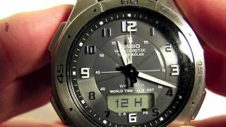 DST Setting for Casio Analog Digital Waveceptor Watch [upl. by Normand]