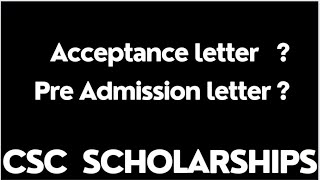 Difference Between Acceptance letter and Pre Admission letter [upl. by Sylvester]