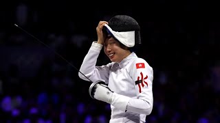 fencing Man Wai Vivian Kong Wins Women’s Fencing Epee Individual Gold at paris2024 [upl. by Nazar]