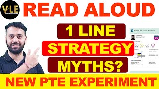 PTE New Rules 2023  PTE Speaking Read Aloud One Line Strategy  Vision Language Experts [upl. by Laurice]