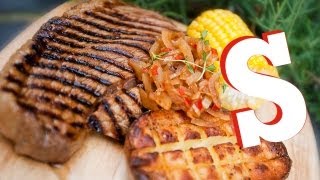 BBQ COLA STEAK RECIPE  Sorted Food [upl. by Claman489]