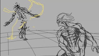 Eren vs Warhammer Titan Attack On Titan Final Season Fan Animatic [upl. by Nellak784]