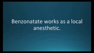 How to pronounce benzonatate Tessalon Memorizing Pharmacology Flashcard [upl. by Morel]