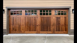 Wooden overhead garage door installation How to install a garage door [upl. by Eekaz]