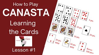 How to play Canasta Beginner  The Cards  Lesson 1 Modern American Canasta canasta cardgames [upl. by Pironi346]