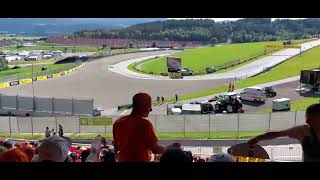 Formule1 red bull ring spielberg Sainz vs leclerc Nord tribune corner 4 2022 [upl. by Aruat]